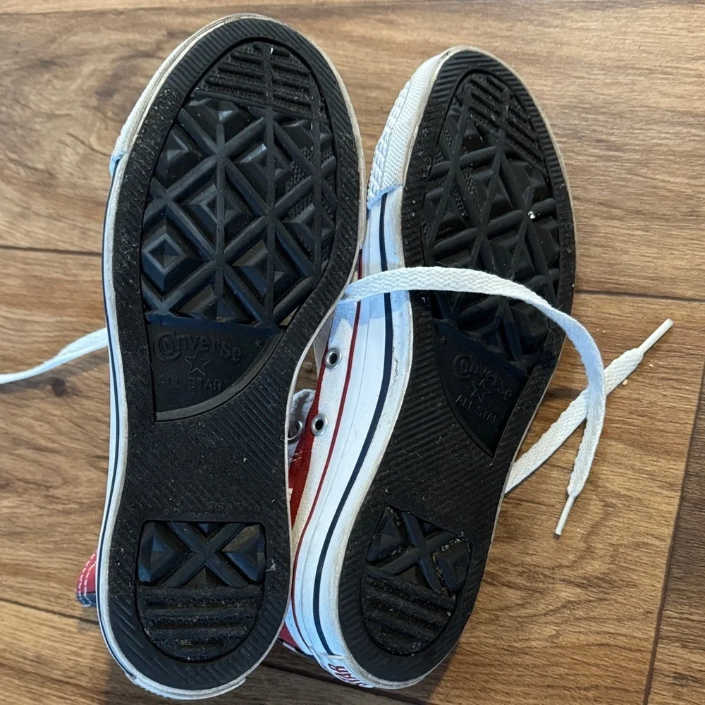 Converse Kids Red and White Star High-Tops